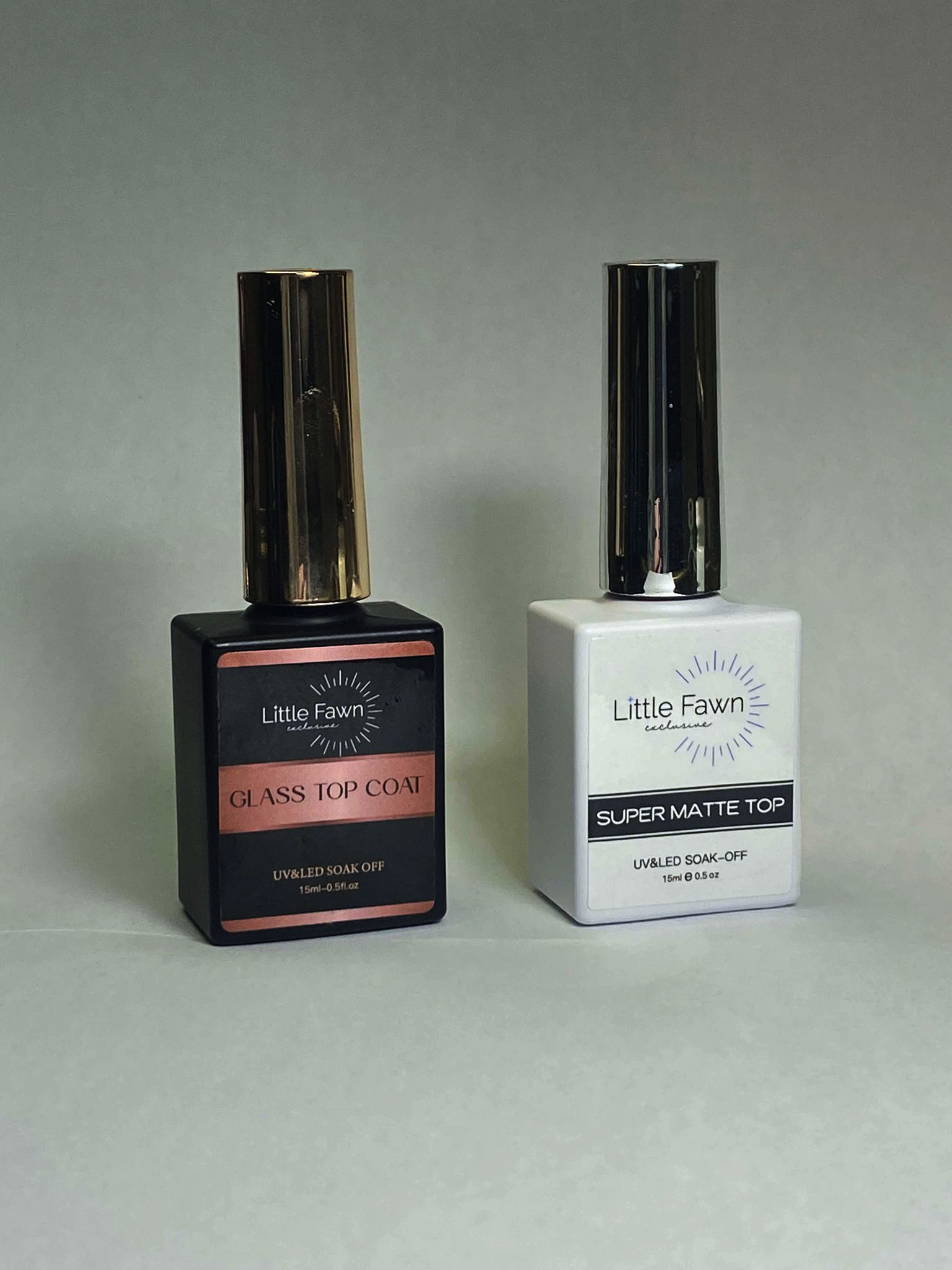Little Fawn Top Coats — glossy and matte